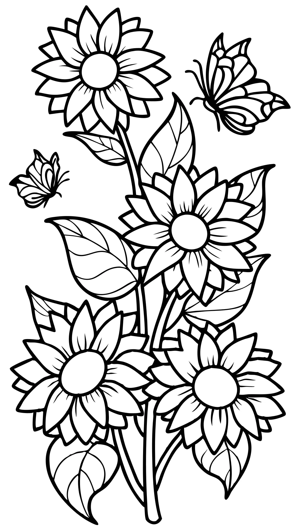 coloriage des tournesols